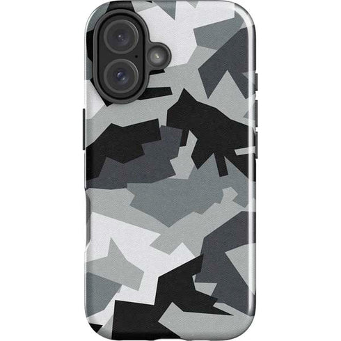 Urban Camouflage Black iPhone 16 Impact Case